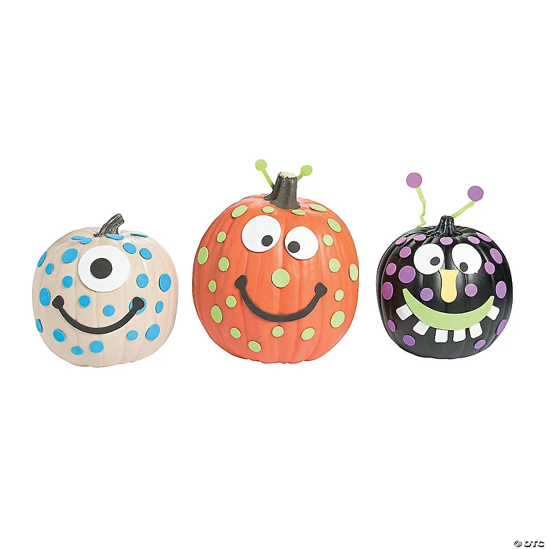 Foam Monster Pumpkin Decorating Craft Kit - Makes 12
