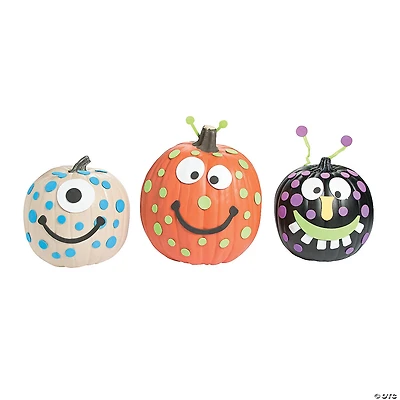 Foam Monster Pumpkin Decorating Craft Kit - Makes 12