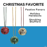 Frosted Jingle Bell Necklaces - 12 Pc.