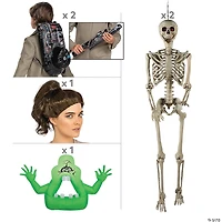 Ghost Investigator Posable Skeletons Halloween Decorating Kit - 6 Pc.