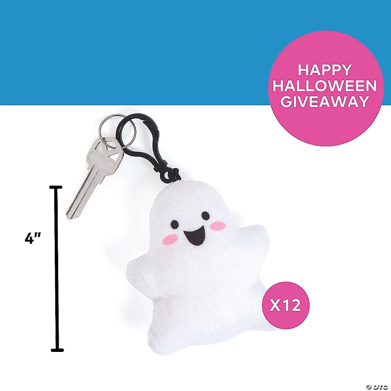 Ghost Stuffed Backpack Clip Keychains