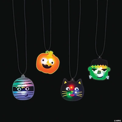 Ghoul Gang Light-Up Necklaces - 12 Pc.