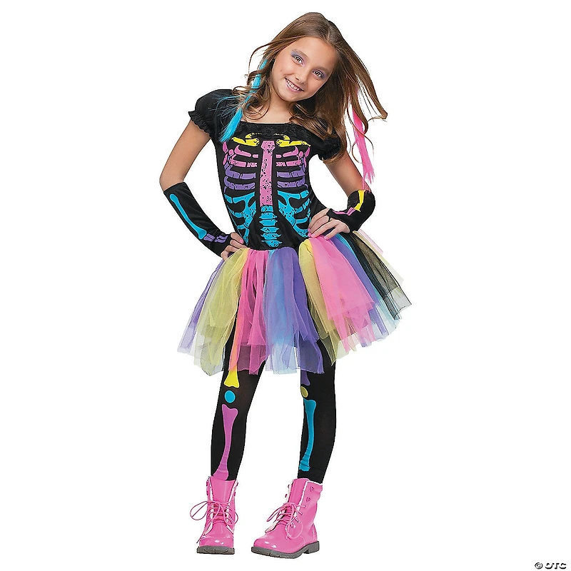 Girl’s Funky Punk Skeleton Costume