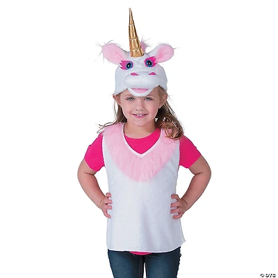 Girl’s Unicorn Vest & Hat Costume Set