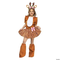 Girl's Brown, White & Pink Oh Deer! Costume