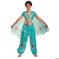 Girl's Classic Aladdin™ Live Action Teal Jasmine Costume