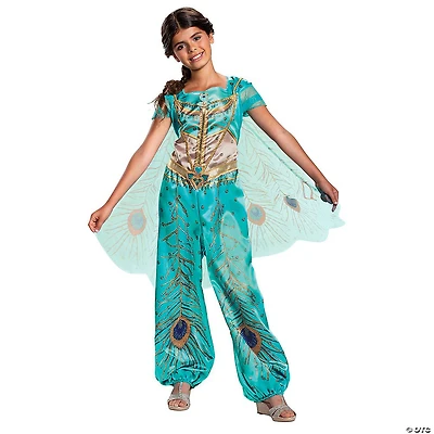 Girl's Classic Aladdin™ Live Action Teal Jasmine Costume