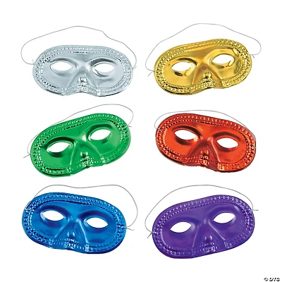 Gleaming Masquerade Masks - 24 Pc.