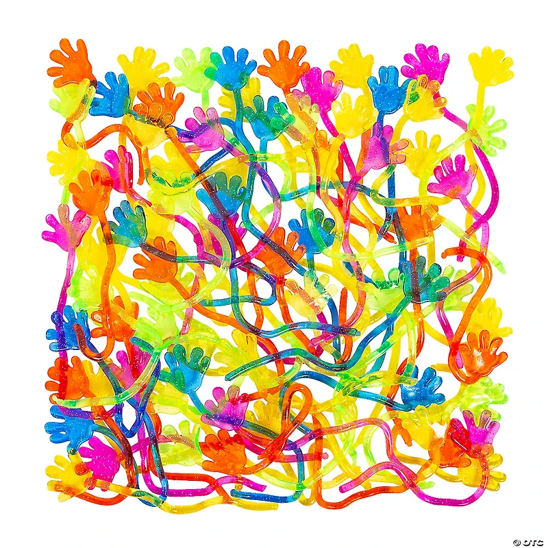 Glitter Sticky Hands - 72 Pc.