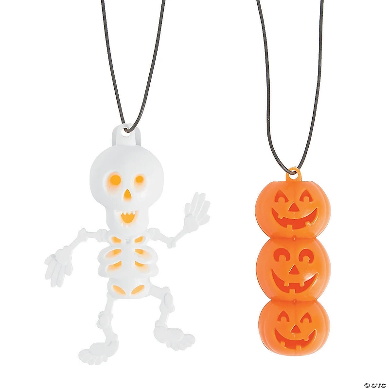Glow Halloween Character Necklaces - 12 Pc.