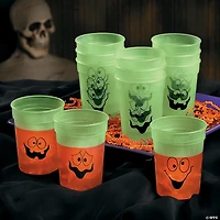Glow-in-the-Dark Halloween Plastic Cups - 12 Ct.