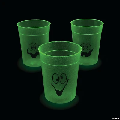 Glow-in-the-Dark Halloween Plastic Cups - 12 Ct.