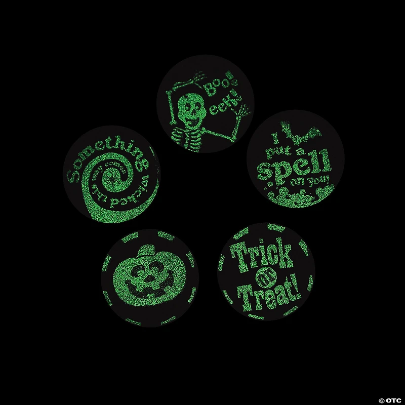 Glow-in-the-Dark Halloween Sticker Roll - 100 Pc.