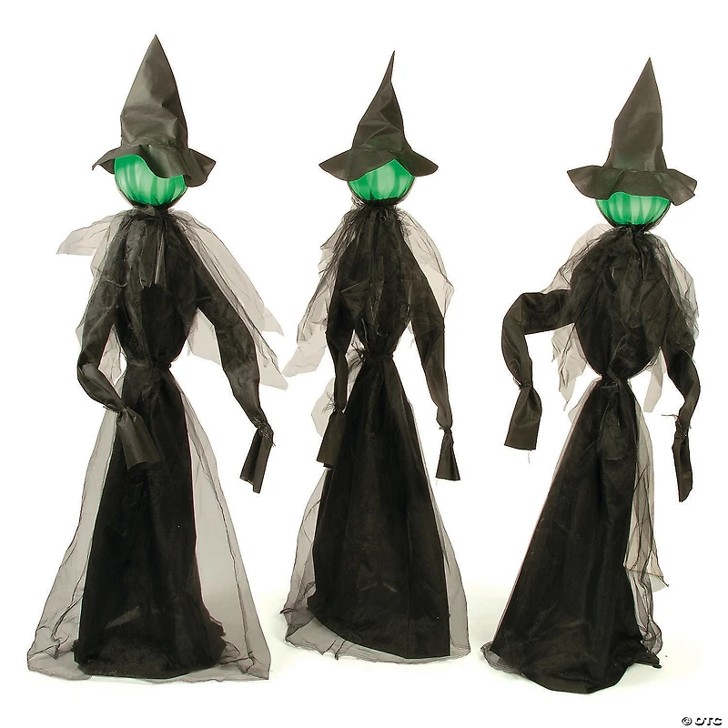 Glowing Face Witch Halloween Decoration Set