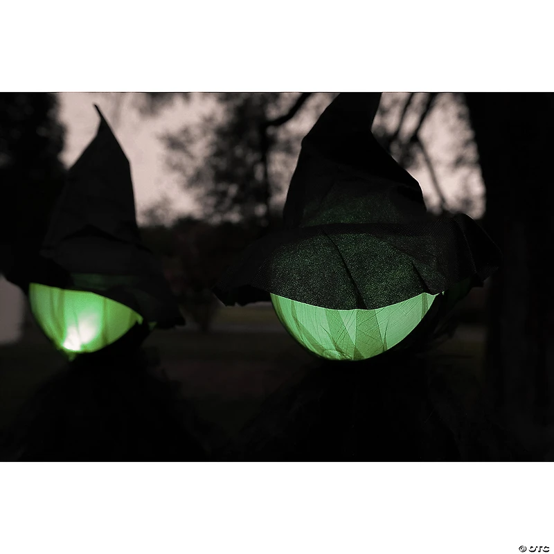 Glowing Face Witch Halloween Decoration Set