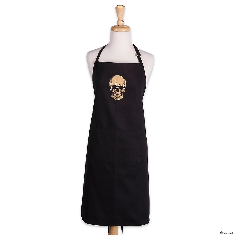 Gold Skull Chef Apron