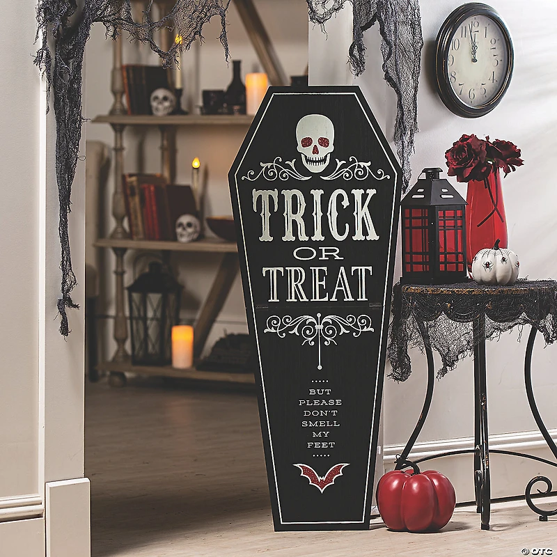 Gothic Halloween Coffin Sign