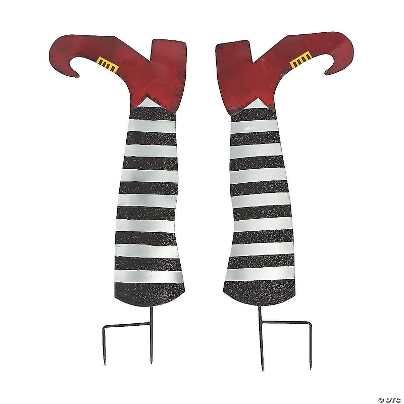 Gothic Halloween Witch Legs Yard Stakes