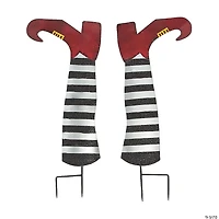 Gothic Halloween Witch Legs Yard Stakes
