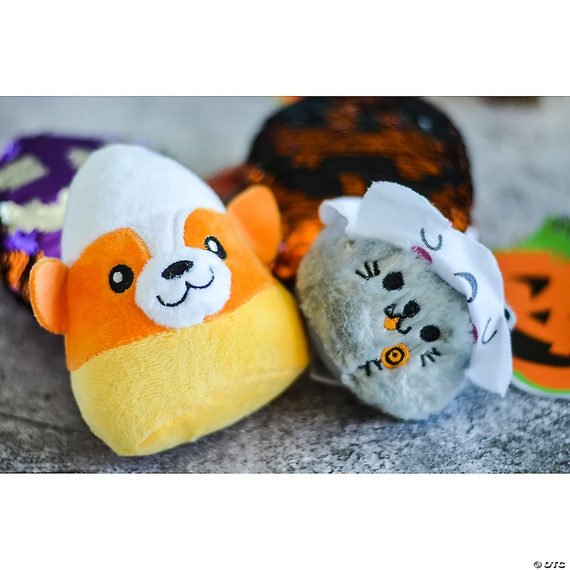 Halloween Candy Corn Stuffed Corgis - 12 Pc.