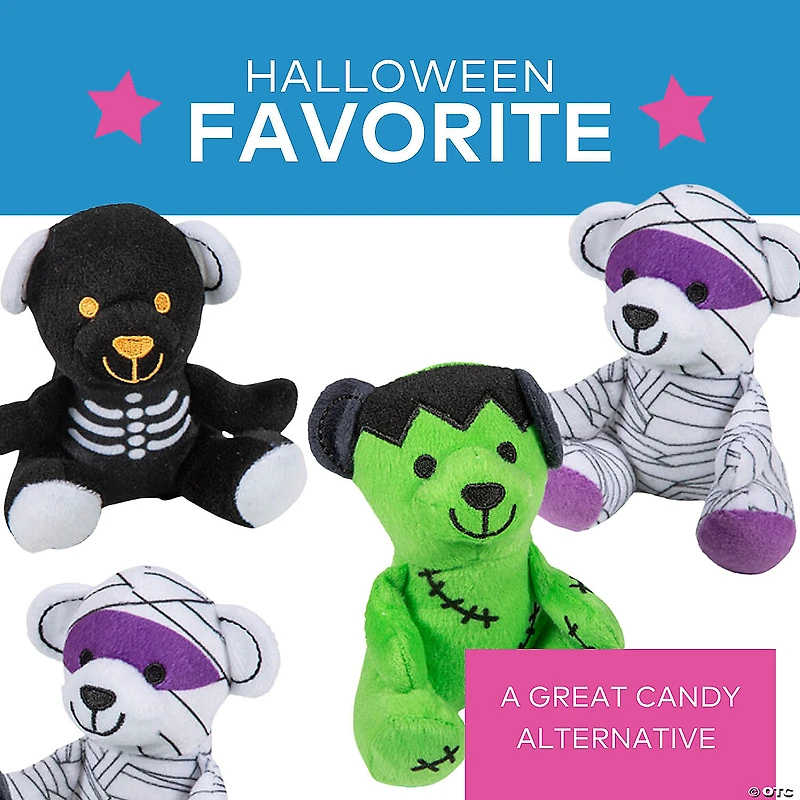 Halloween Character Stuffed Bears - 12 Pc.