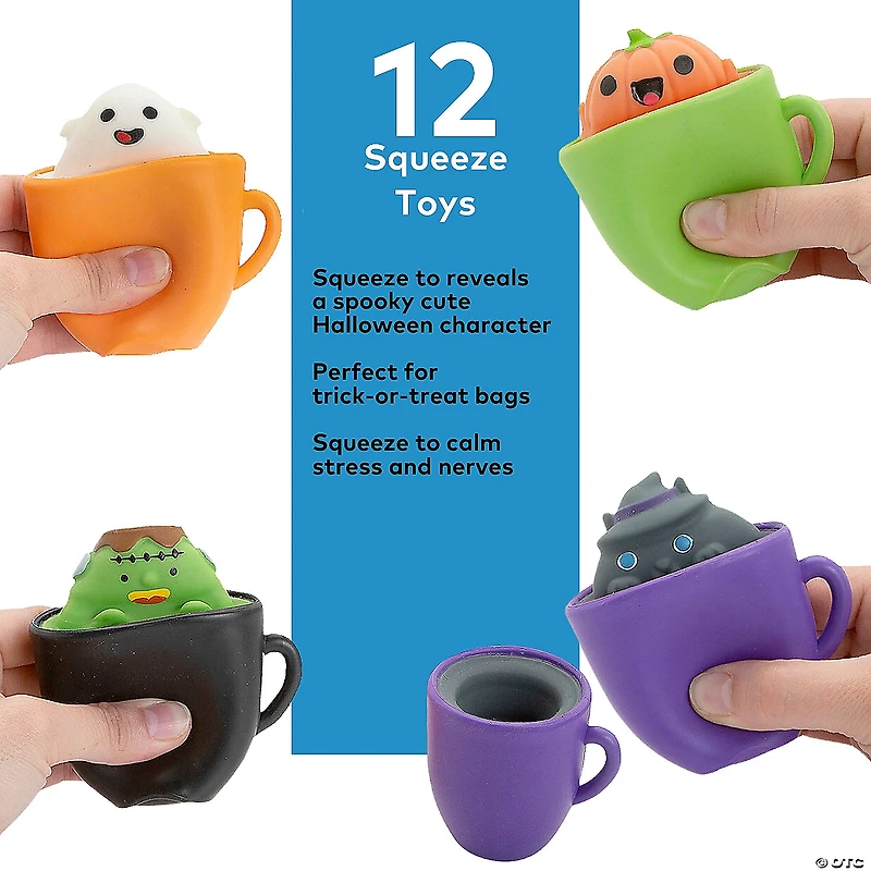 Halloween Cup Characters Squeeze Toys - 12 Pc.