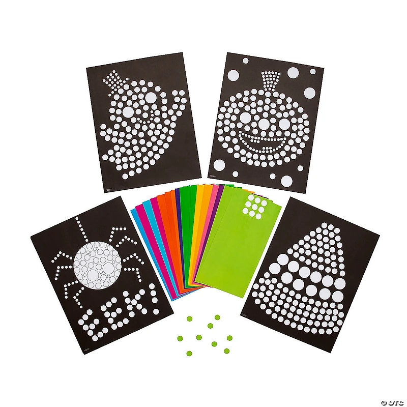 Halloween Dot Sticker Art Sheets - 12 Pc.