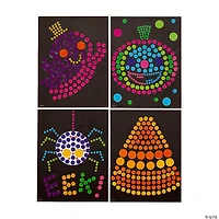 Halloween Dot Sticker Art Sheets - 12 Pc.