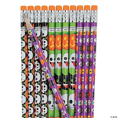 Halloween Emoji Pencils - 24 Pc.