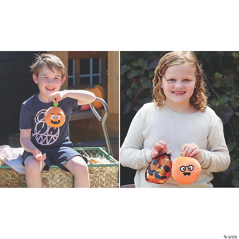 Halloween Funny Face Stuffed Pumpkins - 12 Pc.