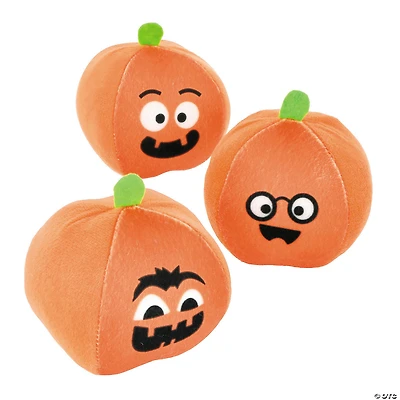 Halloween Funny Face Stuffed Pumpkins - 12 Pc.