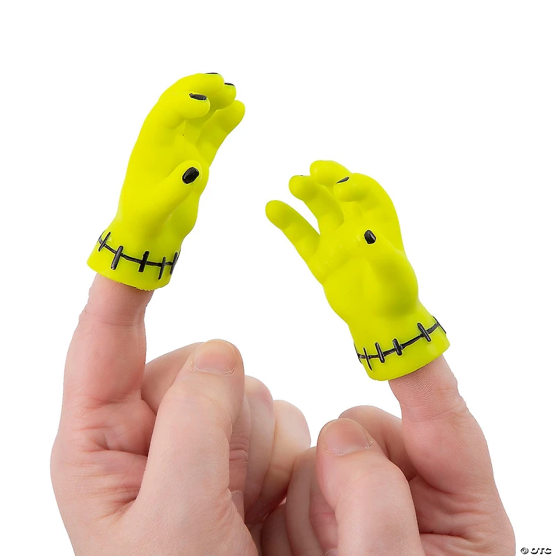 Halloween Green Monster Tiny Hands Finger Puppets - 24 Pc.