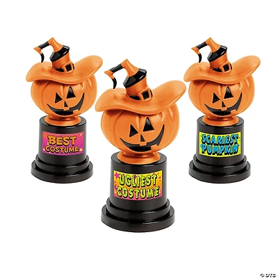 Halloween Jack-O’-Lantern Costume Contest & Pumpkin Carving Trophies - 12 Pc.