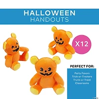 Halloween Jack-O’-Lantern Face Stuffed Bears - 12 Pc.