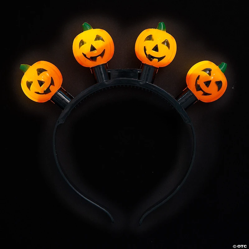 Halloween Jack-O’-Lantern Light-Up Head Boppers - 6 Pc.
