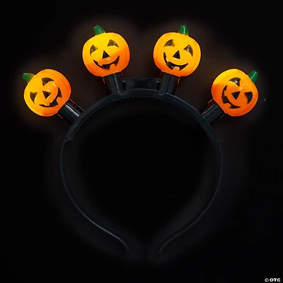 Halloween Jack-O’-Lantern Light-Up Head Boppers - 6 Pc.