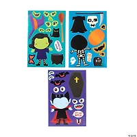 Halloween Make-a-Character Sticker Sheets - 12 Pc.