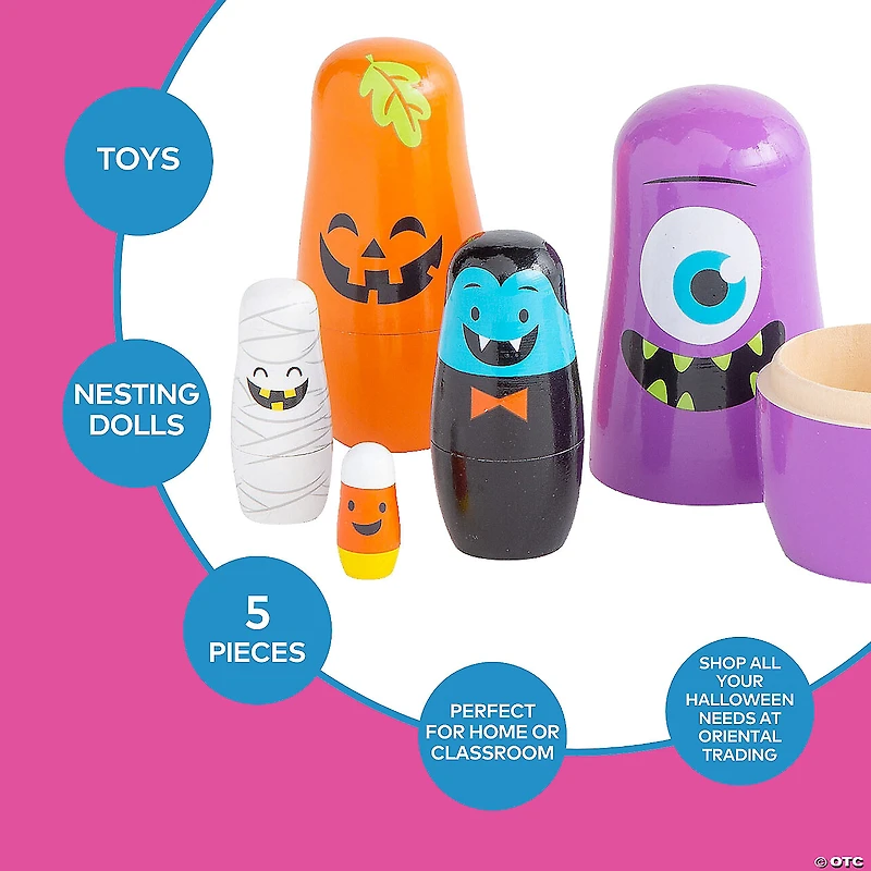 Halloween Nesting Dolls - 5 Pc.