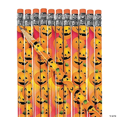Halloween Pumpkin Pencils - 24 Pc.