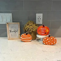 Halloween Pumpkin Tabletop Blocks - 3 Pc.