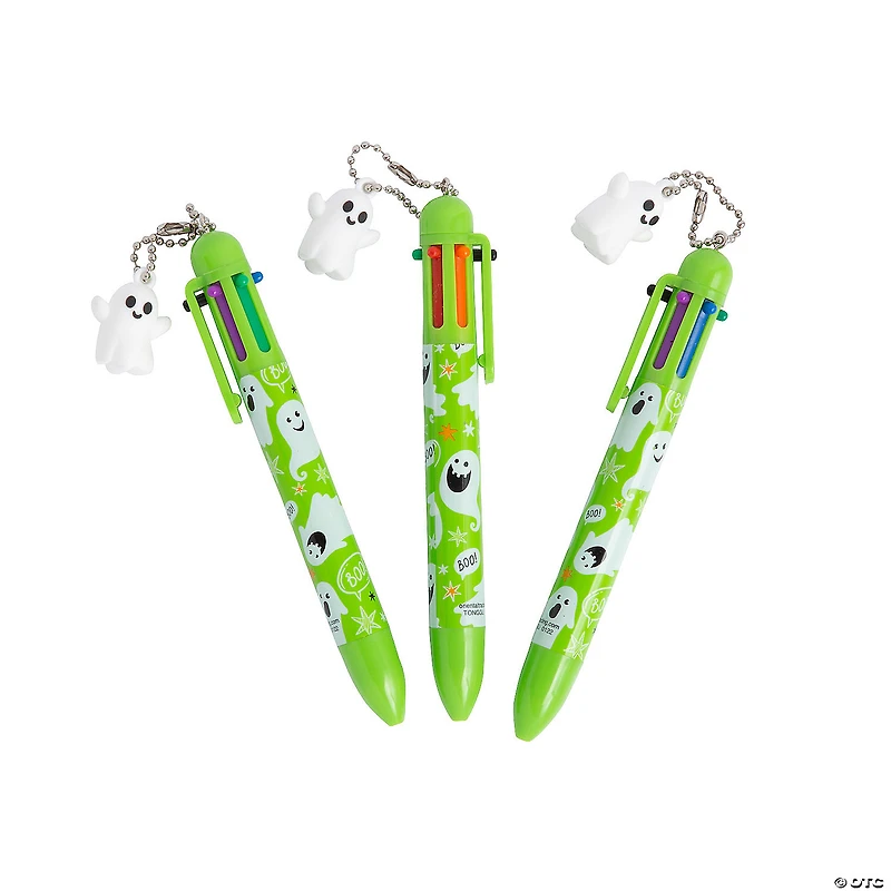 Halloween Shuttle Pens with Ghost Charm - 12 Pc.