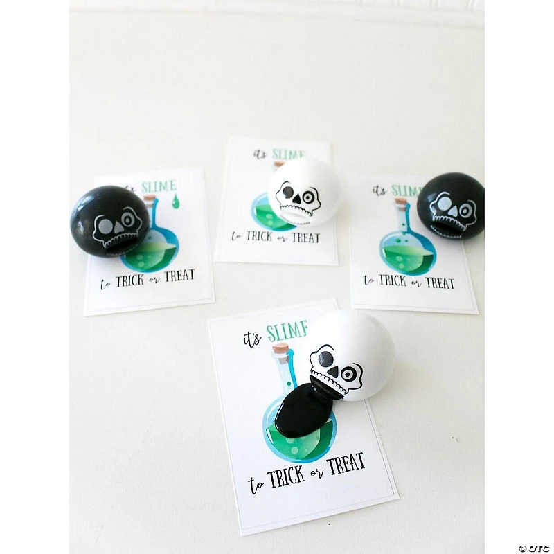 Halloween Slime Sucker Skull Toys - 12 Pc.