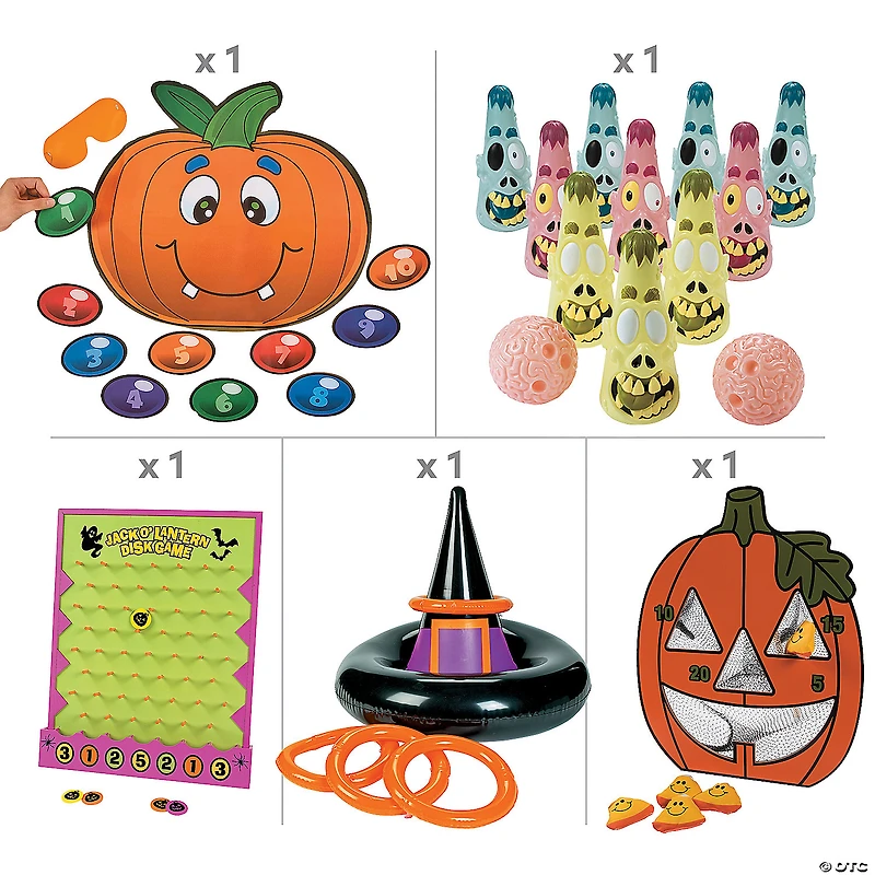 Halloween Themed Classic Carnival & Party Games Kit - 5 Games
