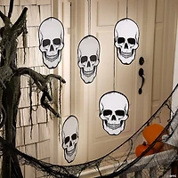 Hanging Skeleton Skull Decoration - 12 Pc.