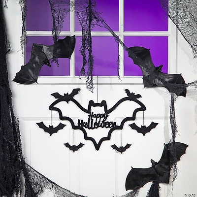 Happy Halloween Bat Wreath