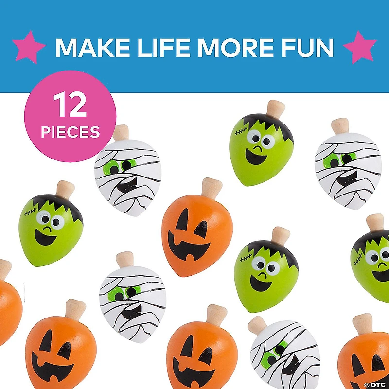 Happy Halloween Spin Tops - 12 Pc.