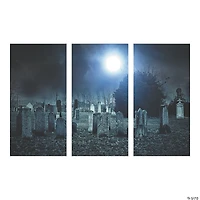 Haunted Cemetery Backdrop - 3 Pc.