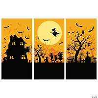 Haunted House Classic Backdrop Halloween Decoration - 3 Pc.