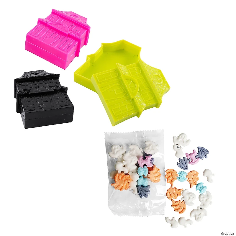 Haunted House Halloween Favor Containers with Candy