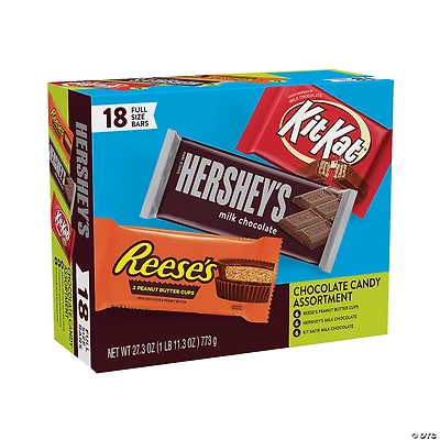 HERSHEY’S Full Size Standard Candy Bar Variety Pack - 18 Pc.